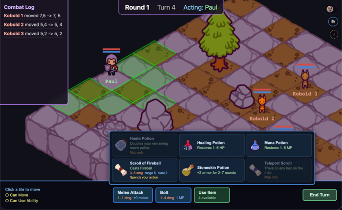 Combat Use Item UI